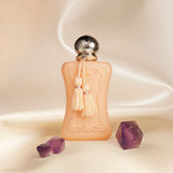 Cassili by Parfums de Marly, a blend of velvety fruits and pastel flowers.